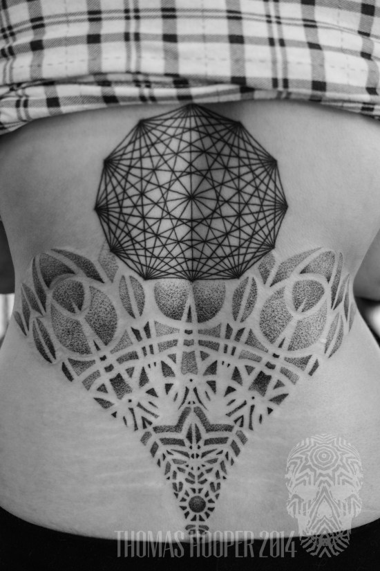 Dotwork Geometric Back Tattoo Thomas Hooper